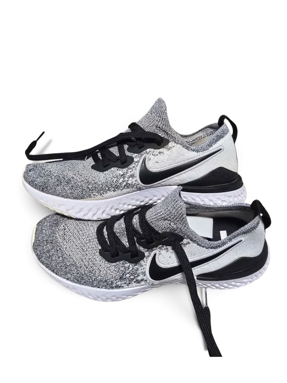 Nike Black/White Knit Running Shoes